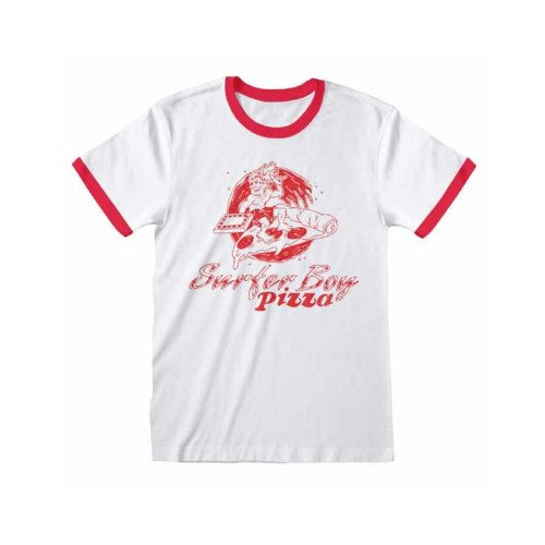 Front - Stranger Things Unisex Adult Surfer Boy Pizza T-Shirt