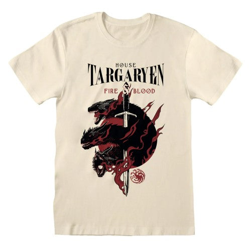 Front - Game of Thrones Unisex Adult House Targaryen T-Shirt