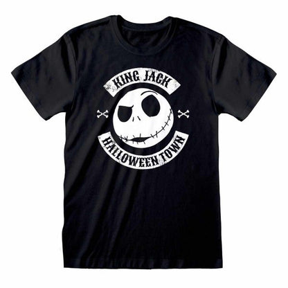 Front - Nightmare Before Christmas Unisex Adult Jack Skellington Crest T-Shirt
