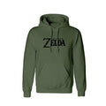 Front - Legend Of Zelda Unisex Adult Logo & Shield Hoodie