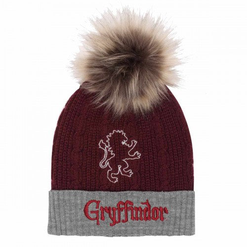 Front - Harry Potter Gryffindor Pom Pom Beanie