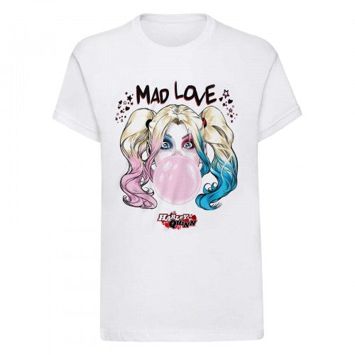 Front - Batman Unisex Adult Mad Love Harley Quinn T-Shirt