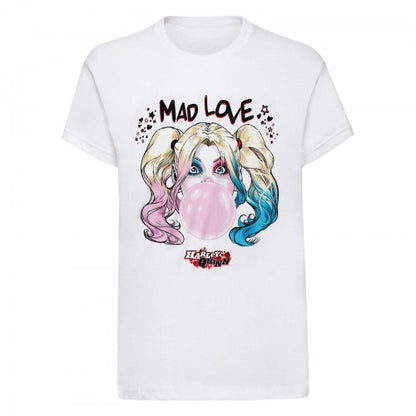 Front - Batman Unisex Adult Mad Love Harley Quinn T-Shirt