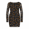Front - Nightmare Before Christmas Womens/Ladies Pumpkin King Mesh All-Over Print Bodycon Dress