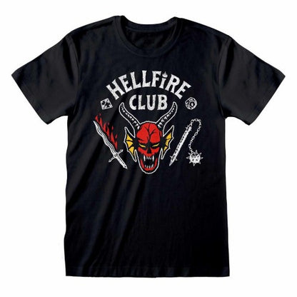 Front - Stranger Things Unisex Adult Hellfire Club Logo T-Shirt
