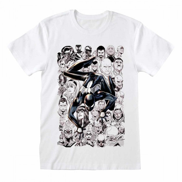 Front - Spider-Man Unisex Adult Black Suit T-Shirt