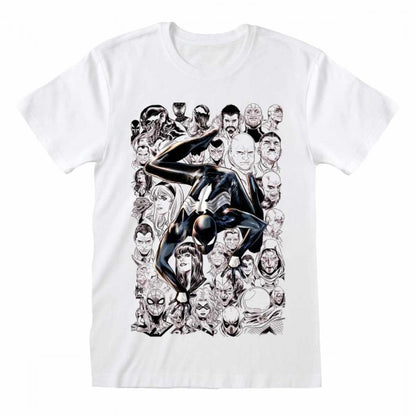 Front - Spider-Man Unisex Adult Black Suit T-Shirt