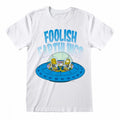 Front - Simpsons Unisex Adult Foolish Earthlings T-Shirt