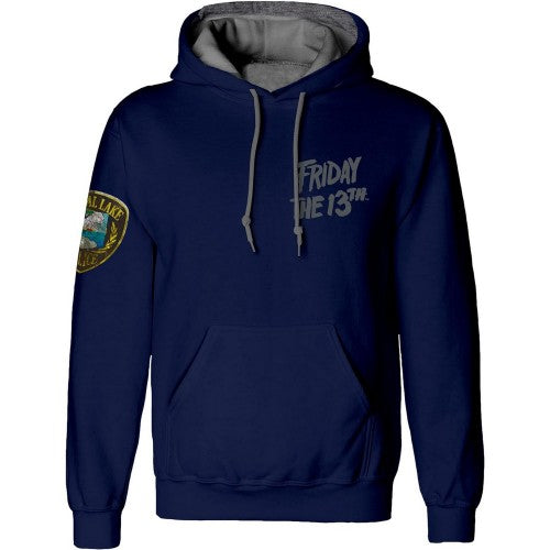 Front - Friday The 13th Unisex Adult Crystal Lake Police Hoodie