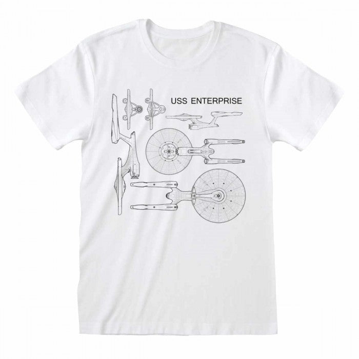 Front - Star Trek Unisex Adult USS Enterprise T-Shirt