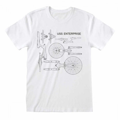 Front - Star Trek Unisex Adult USS Enterprise T-Shirt