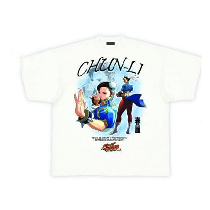 Front - Street Fighter Unisex Adult Chun-Li T-Shirt