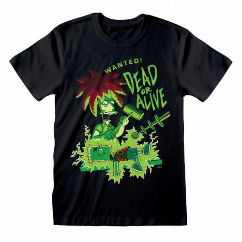 Front - The Simpsons Unisex Adult Dead Or Alive Sideshow Bob T-Shirt