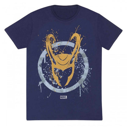 Front - Loki Unisex Adult Splattered Logo T-Shirt