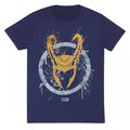 Front - Loki Unisex Adult Splattered Logo T-Shirt