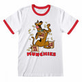 Front - Scooby Doo Unisex Adult Munchies Ringer T-Shirt