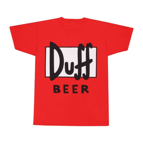 Front - The Simpsons Unisex Adult Duff Beer T-Shirt