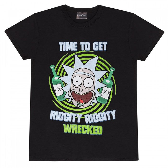 Front - Rick And Morty Unisex Adult Riggity Wrecked T-Shirt