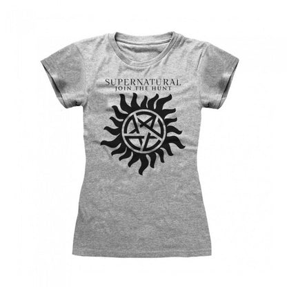 Front - Supernatural Womens/Ladies Logo And Symbol Fitted T-Shirt