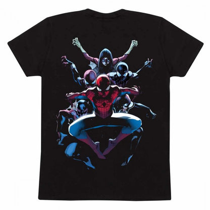 Front - Spider-Man Unisex Adult Spiderverse Back T-Shirt