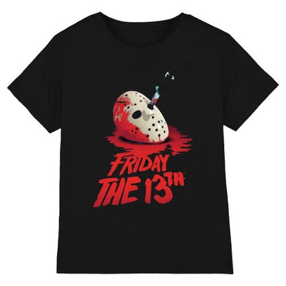 Front - Friday The 13th Unisex Adult Classic Mask T-Shirt