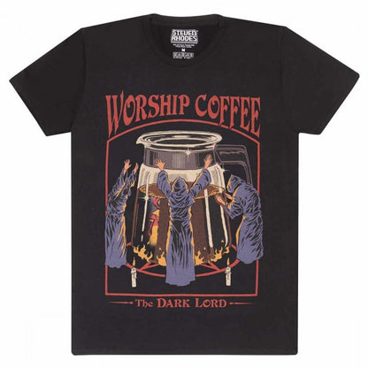 Front - Steven Rhodes Unisex Adult Worship Coffee T-Shirt