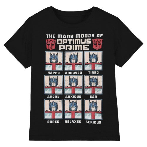 Front - Transformers Unisex Adult Many Moods Of Optimus Prime T-Shirt