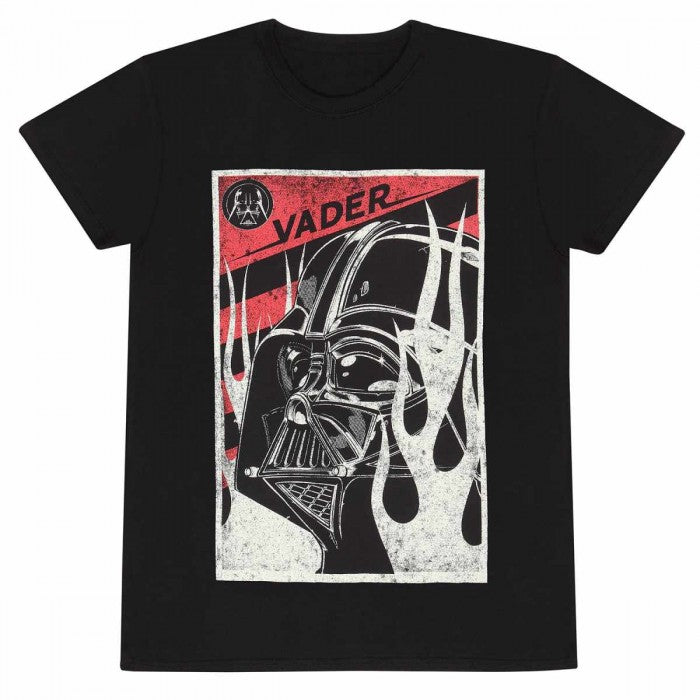 Front - Star Wars Unisex Adult Darth Vader Frame T-Shirt