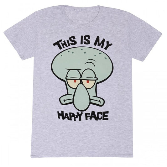 Front - SpongeBob SquarePants Unisex Adult My Happy Face T-Shirt