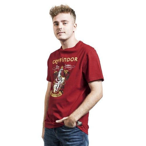 Front - Harry Potter Unisex Adult Gryffindor T-Shirt