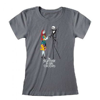 Front - The Nightmare Before Christmas Womens/Ladies Jack And Sally Fitted T-Shirt