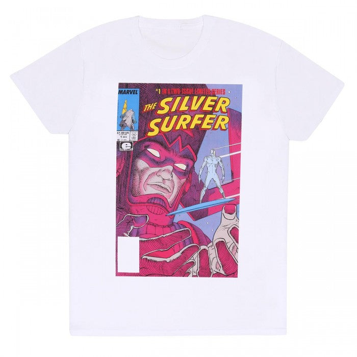 Front - Marvel Unisex Adult Silver Surfer Comic T-Shirt