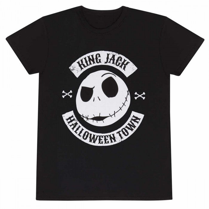 Front - The Nightmare Before Christmas Womens/Ladies Jack Skellington Crest Fitted T-Shirt
