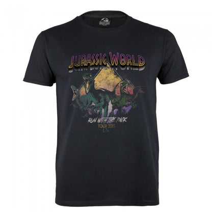 Front - Jurassic World Unisex Adult Run With The Pack T-Shirt