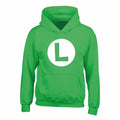 Front - Super Mario Childrens/Kids Luigi Badge Hoodie