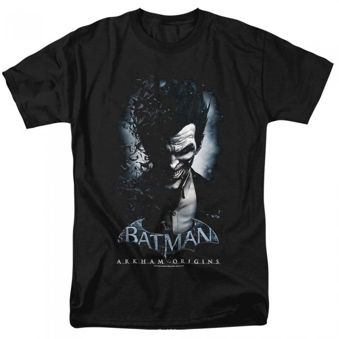 Front - Batman Arkham Origins Unisex Adult The Joker T-Shirt