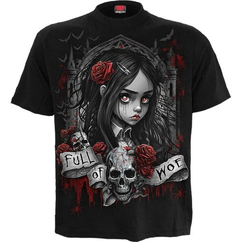 Front - Spiral Direct Unisex Adult Full Of Woe Short-Sleeved T-Shirt