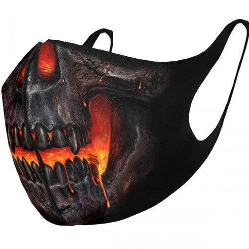 Front - Spiral Skull Lava Face Mask