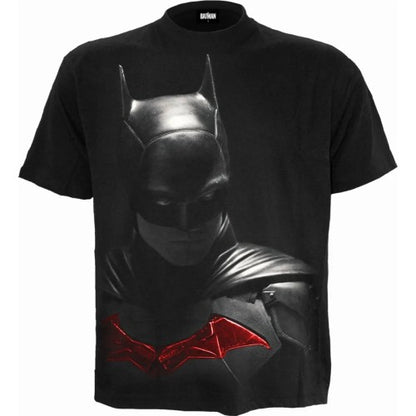 Front - Spiral Direct Unisex Adult Batman Shadow T-Shirt