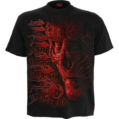 Front - Spiral Direct Unisex Adult Suffer Vecna Stranger Things T-Shirt