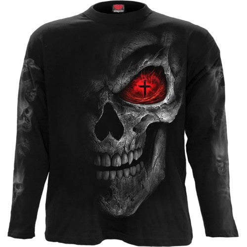 Front - Spiral Direct Unisex Adult Death Stare Long-Sleeved T-Shirt