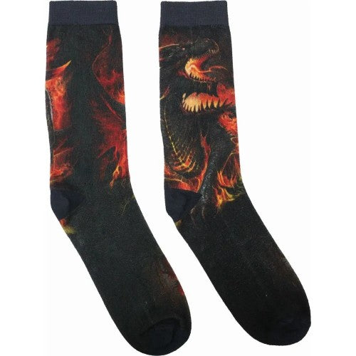 Front - Spiral Direct Unisex Adult Draconis Dragon Socks