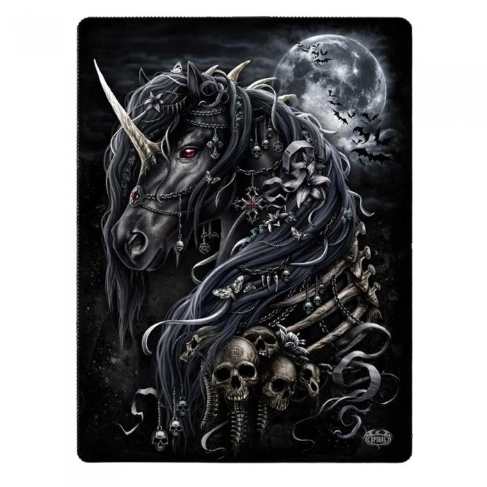 Front - Spiral Direct Dark Unicorn Blanket