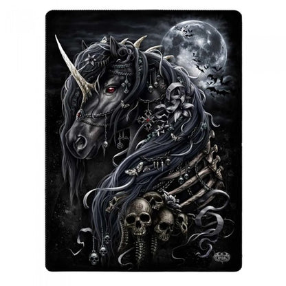 Front - Spiral Direct Dark Unicorn Blanket