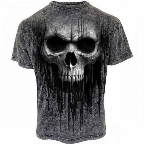 Front - Spiral Direct Unisex Adult Acid Skull T-Shirt
