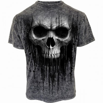 Front - Spiral Direct Unisex Adult Acid Skull T-Shirt