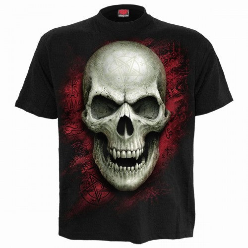 Front - Spiral Direct Unisex Adult Gothic Runes Glow In The Dark T-Shirt