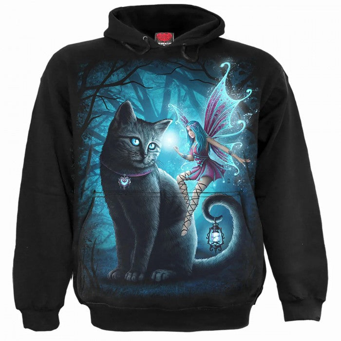 Front - Spiral Direct Childrens/Kids Cat & Fairy Drawstring Hoodie