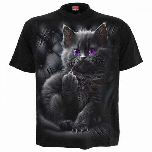 Front - Spiral Direct Unisex Adult Cattitude T-Shirt