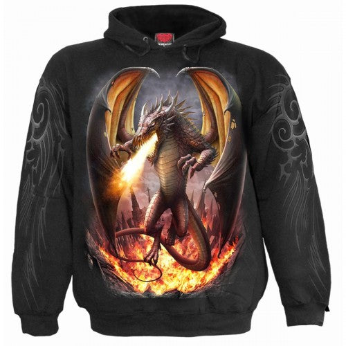 Front - Spiral Direct Unisex Adult Draco Unleashed Hoodie
